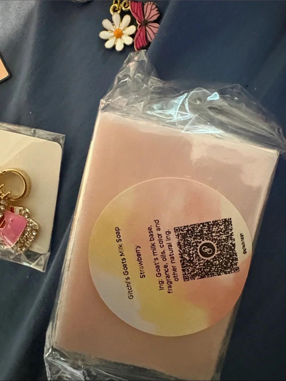 Women purse charms lip balm pen wipes socks lotion socks wallet and soap